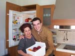 With my mother