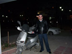 With my motocycle